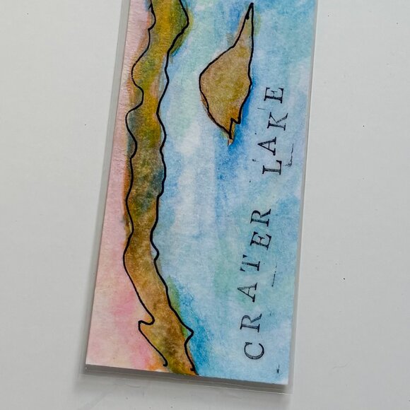 Handmade Crater Lake Bookmark - Picture 3 of 3